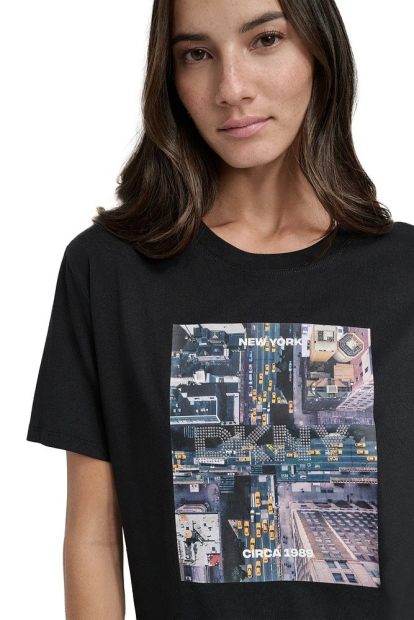Жіноча футболка DKNY з принтом 1159837188 (Чорний XL)
