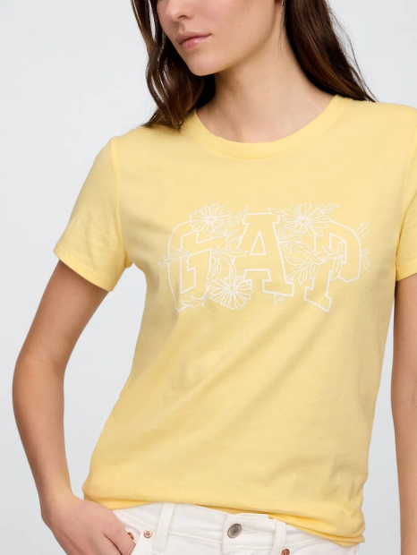 Женская футболка GAP с логотипом 1159837295 (Желтый S)