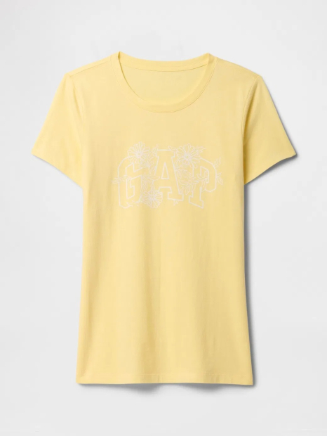 Женская футболка GAP с логотипом 1159837295 (Желтый S)