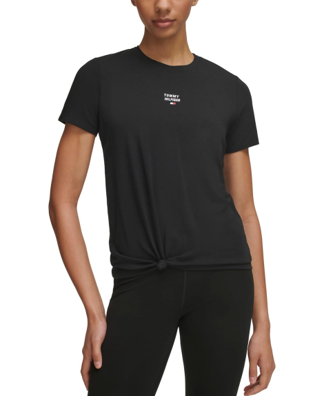 Женская футболка Tommy Hilfiger с логотипом 1159837508 (Черный XL)
