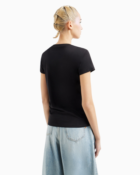 Жіноча футболка з логотипом Armani Exchange 1159837969 (Чорний L)