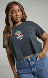 Женская футболка Levi's с принтом 1159779994 (Черный, XXL)