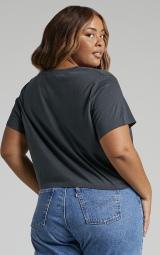 Женская футболка Levi's с принтом 1159780333 (Черный, L)