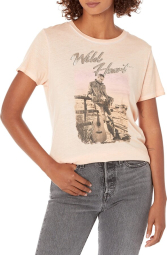 Женская легкая футболка GUESS с рисунком 1159774707 (Персиковый, S)
