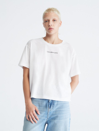 Женская футболка Calvin Klein с логотипом 1159774977 (Белый, L)