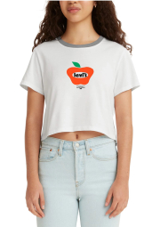 Женская футболка Levi's с принтом 1159776211 (Белый, M)