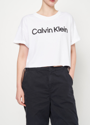Женская укороченная футболка Calvin Klein с логотипом 1159775472 (Белый, XL)