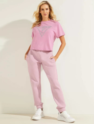 Женская укороченная футболка GUESS с логотипом 1159776098 (Розовый, XS)