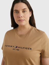 Футболка женская Tommy Hilfiger с логотипом 1159776284 (Коричневый, XXL)