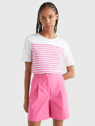 Женская футболка Tommy Hilfiger 1159776327 (Белый/Розовый, 3XL)