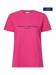Футболка женская Tommy Hilfiger с логотипом 1159776675 (Розовый, XL)