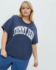 Женская укороченная футболка Tommy Hilfiger 1159777434 (Синий, 3XL)