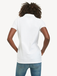 Женское поло Tommy Hilfiger футболка с пуговицами 1159778040 (Белый, L)