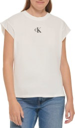 Женская футболка Calvin Klein с логотипом 1159779149 (Белый, L)