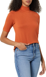 Женская футболка с воротником Karl Lagerfeld Paris 1159779265 (Оранжевый, M)