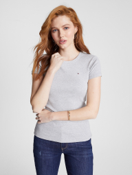 Женская футболка Tommy Hilfiger с логотипом 1159779828 (Серый, XS)
