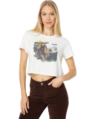 Женская укороченная футболка Levi's с принтом 1159779849 (Молочный, XXL)