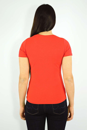 Женская футболка Pepe Jeans London с принтом 1159779893 (Красный, XS)
