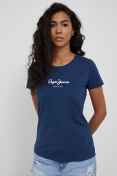 Женская футболка Pepe Jeans London с логотипом 1159786242 (Синий, M)