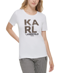 Женская футболка Karl Lagerfeld Paris с логотипом 1159780364 (Белый, L)