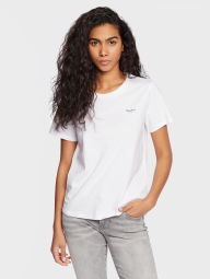 Женская футболка Pepe Jeans London с логотипом 1159786211 (Белый, L)
