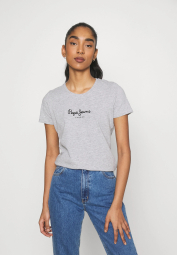 Женская футболка Pepe Jeans London с логотипом 1159786245 (Серый, M)