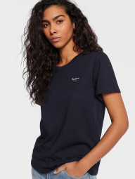 Женская футболка Pepe Jeans London с логотипом 1159786281 (Синий, M)