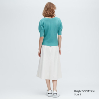 Укороченная бесшовная футболка 3D Knit UNIQLO 1159787630 (Бирюзовый, M)