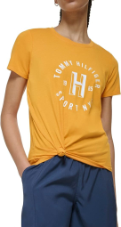 Футболка женская Tommy Hilfiger с логотипом 1159789505 (Оранжевый, XL)