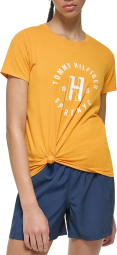 Футболка женская Tommy Hilfiger с логотипом 1159789505 (Оранжевый, XL)