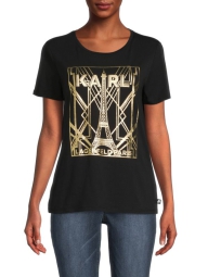 Женская футболка Karl Lagerfeld Paris с принтом 1159792413 (Черный, M)
