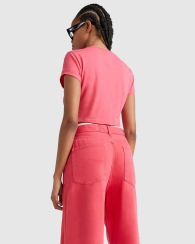 Укороченная женская футболка Tommy Hilfiger топ 1159793184 (Розовый, XL)