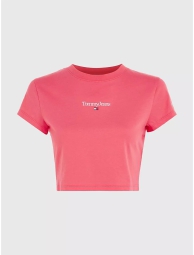 Укороченная женская футболка Tommy Hilfiger топ 1159793264 (Розовый, L)
