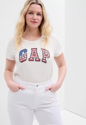 Жіноча футболка GAP з принтом 1159794341 (Білий, XXL)