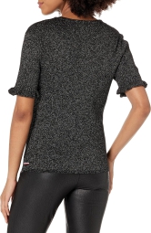 В'язана футболка Tommy Hilfiger в рубчик 1159794703 (Чорний, XL)