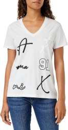 Женская футболка Armani Exchange 1159795953 (Белый, S)