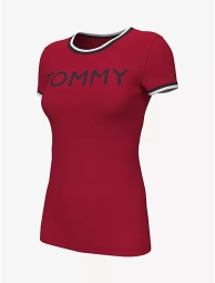 Футболка женская Tommy Hilfiger с вышитым логотипом 1159796769 (Красный, S)