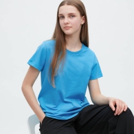 Женская футболка UNIQLO 1159797435 (Голубой, XL)