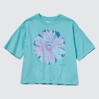 Футболка UNIQLO с принтом Andy Warhol Flowers Collection UT 1159797541 (Голубой, XL)