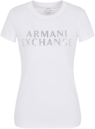 Женская футболка Armani Exchange с логотипом 1159797579 (Белый, S)