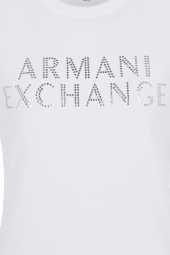 Женская футболка Armani Exchange с логотипом 1159797579 (Белый, S)