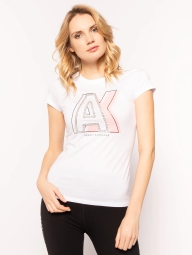 Женская футболка Armani Exchange с логотипом 1159798297 (Белый, M)
