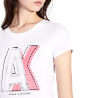 Женская футболка Armani Exchange с логотипом 1159798297 (Белый, M)