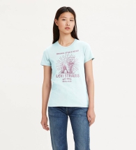 Женская футболка Levi's с принтом 1159801984 (Голубой, S)