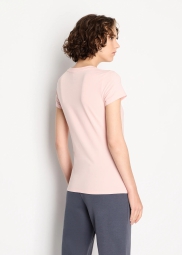 Женская футболка Armani Exchange со стразами 1159802317 (Розовый, XXL)