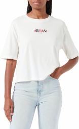 Женская футболка Armani Exchange с логотипом 1159802704 (Молочный, XL)