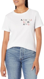 Женская футболка Armani Exchange с логотипом 1159806711 (Белый, XS)