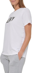 Футболка DKNY с фирменным логотипом 1159803627 (Белый, L)