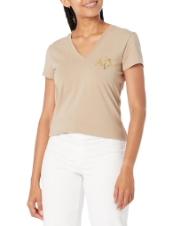 Женская футболка Armani Exchange 1159805052 (Бежевый, XL)