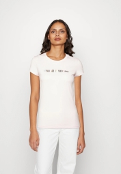 Женская футболка Armani Exchange с логотипом 1159806088 (Розовый, L)